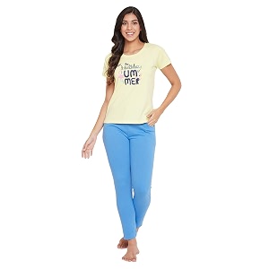 Clovia Womens Cotton Graphic Print Top