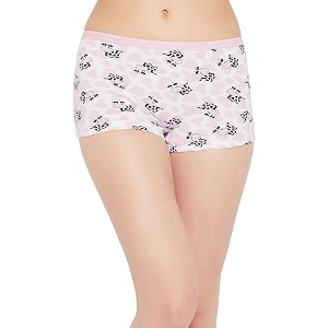 Clovia Womens Cotton Mid Waist Cow Print