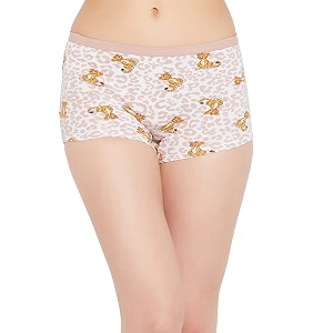 Clovia Womens Cotton Mid Waist Leopard Print