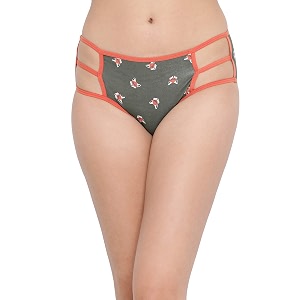 Clovia Womens Cotton Mid Waist Printed Hipster