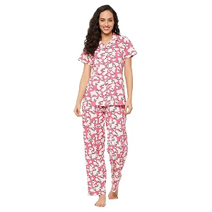 Clovia Womens Cotton Pretty Florals Button Me