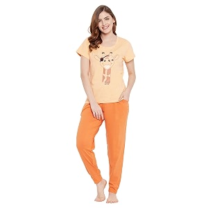 Clovia Womens Cotton Printed Top and Basic