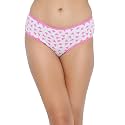 Clovia Women's Cotton Printed Mid Waist Hipster Panty