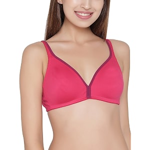 Clovia Womens Cotton Rich Solid Non-Padded Demi