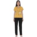 Clovia Women39s Cotton Rich Text Print T-Shirt