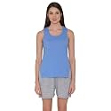 Clovia Women39s Cotton Rich Striped Sleeveless Top