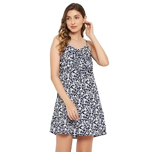 Clovia Womens Crepe Pretty Florals Resort Wear