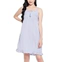 Clovia Women39s Crepe Striped Resort Wear Slip