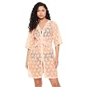 Clovia Women's Lace Basic Sheer Robe