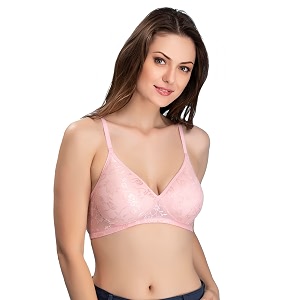 Clovia Womens Lace Lightly Padded Wire Free