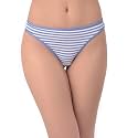 Clovia Women's Low Waist Striped Thong