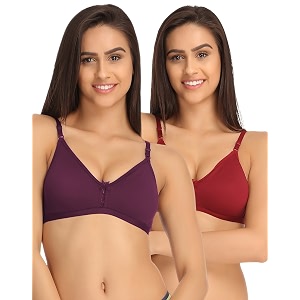 Clovia Womens Pack of 2 Non Padded