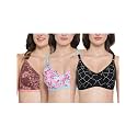 Clovia Women39s Pack of 3 Cotton Non-Padded