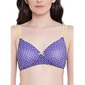 Clovia Women39s Polyamide Padded Non-Wired Polka Print