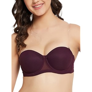 Clovia Womens Padded Underwired Demi Cup Strapless