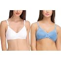 Clovia Women39s Cotton Rich Solid Non-Padded Full