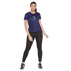 Clovia Womens Polyester Activewear Sports T-Shirt