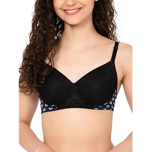 Clovia Womens Powernet Printed Padded Full Cup