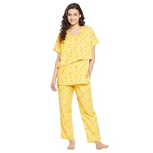 Clovia Womens Rayon Rayon Feeding Print Me