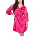 Clovia Women39s Satin Chic Basic Robe In