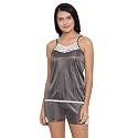 Clovia - Women39s Satin PlainSolid Top and