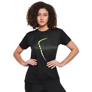 Clovia Women Gym T-Shirt- Quick-Dry