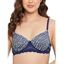 Clovia Women Lace Geometric Padded Full Cup