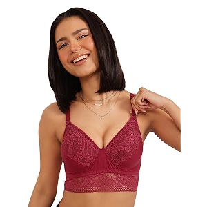 Clovia Women Padded Lace Bra- Full Coverage