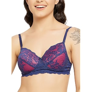 Clovia Women Padded Lace Full Coverage Bra-
