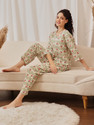 Clovia Women Printed Multicolor Top Pyjama