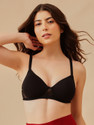 Clovia Women T-Shirt Lightly Padded Bra Black