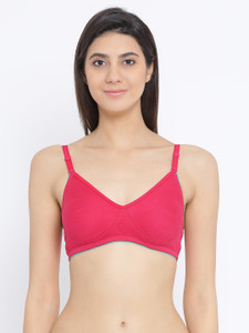 Clovia Women T-Shirt Non Padded Bra Pink