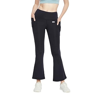 clovia women39s comfort fit high-rise flared yoga pants with side pockets ab0119r08_blue_xxl