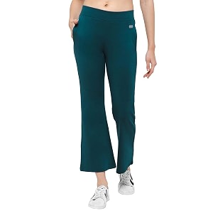 clovia women39s comfort fit high-rise flared yoga pants with side pockets ab0114r36_teal_s