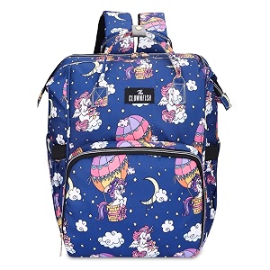 the clownfish baby on board series multipurpose diaper bagbackpacknappy baghandbagmaternity bag for baby essentials with bottle organizer amp tissues dispensing pocket in polyester