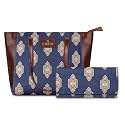 THE CLOWNFISH Combo of Valentine Series Printed Handicraft Fabric &amp; Faux Leather Handbag for Women/College Girls &amp; Charisma Collection Womens Wallet Clutch