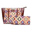 THE CLOWNFISH Combo of Valentine Series Printed Handicraft Fabric &amp; Faux Leather Handbag for Women/College Girls &amp; Charisma Collection Womens Wallet Clutch