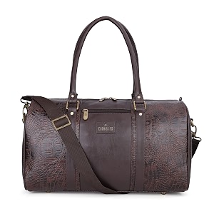 the clownfish crocodila 27 ltr travel duffel bag luggage cabin luggage weekender bag dark brown