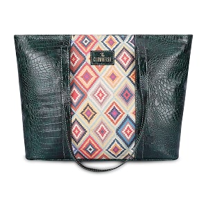 the clownfish valentine printed handicraft fabric amp faux leather handbag for women ladies tote for women college girls