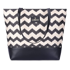 the clownfish printed handicraft fabric amp faux leather handbag for women office bag ladies shoulder bag tote for women college girls