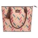 THE CLOWNFISH Printed Handicraft Fabric &amp; Faux Leather Handbag for Women Office Bag Ladies Shoulder Bag Tote for Women College Girls
