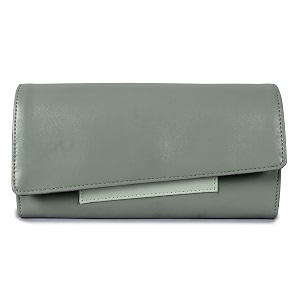 the clownfish gracy collection womens wallet clutch ladies purse with multiple card slots olive green