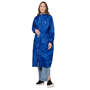 the clownfish women polyester standard length rain coat rain coat long coat raincoat for ladies waterproof reversible double layer aquashield series