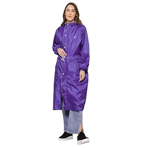 the clownfish women polyester standard length rain coat rain coat long coat raincoat for ladies waterproof reversible double layer aquashield series