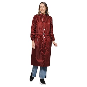 the clownfish women polyester standard length rain coat rain coat long coat raincoat for ladies waterproof reversible double layer aquashield series