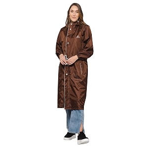 the clownfish women polyester standard length rain coat rain coat long coat raincoat for ladies waterproof reversible double layer aquashield series