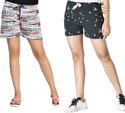 Club A9 Printed Women Multicolor Beach Shorts