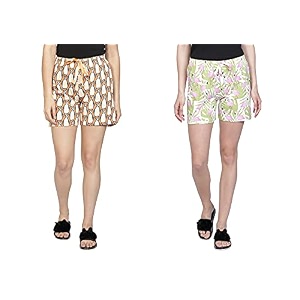 club a9 women39s regular fit cotton printed shorts