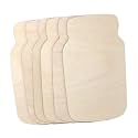 CLUB BOLLYWOOD® Cutouts Unfinished Wood Craft Wooden Slices Durable DIY Projects 6 Pieces | Multi-Purpose Craft Supplies | Crafting Pieces | Wooden Pieces|6 Pieces Cutouts Unfinished Wood Crafts
