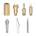 Club Bollywood® Wood Burning Tips Set Wood Burning Tool for Pyrography Work Embossing Adults 6pcs Tip withAdapter|Home Arts & Crafts|Other Woodworking Supplies|6 Wood Burning Tips, 1 Adapter